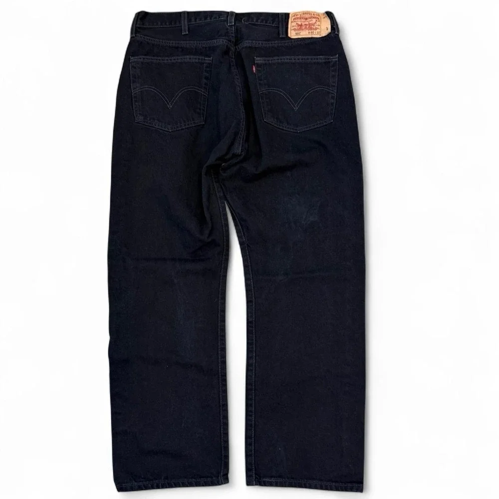Vintage Levis Original 501 Jeans Men's 38x30.5 Black Denim Button Fly Y2K VTG